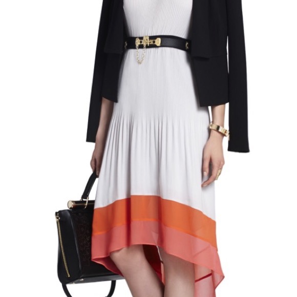 BCBG Pleated High Low Dress - Picture 3 of 8