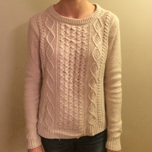 Cream Cable Knit J. Crew Sweater