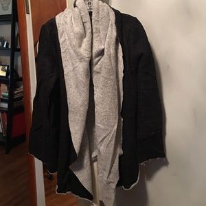 Hooded shawl sweatshirt
