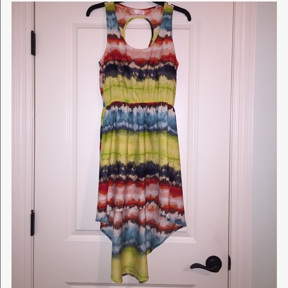 Tie-dye keyhole back dress - size Small