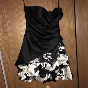 Black and white homecoming dress