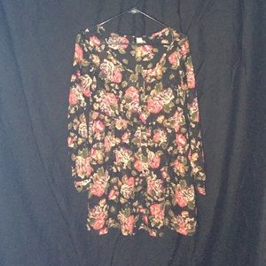 See-through Floral Dress