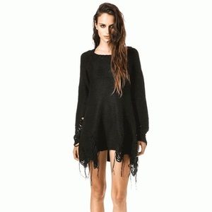 Unif Comedown Torn Hem Sweater Dress