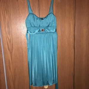 Teal gem dress