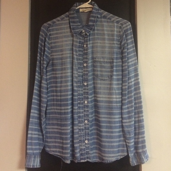 Denim button down