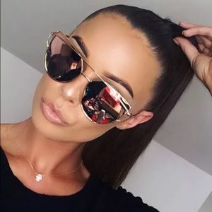 Rose Gold Mirror Sunglasses