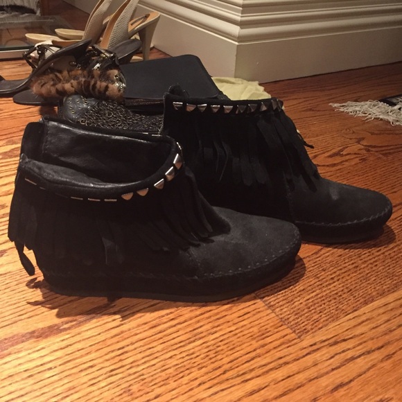 Ash black suede moccasins