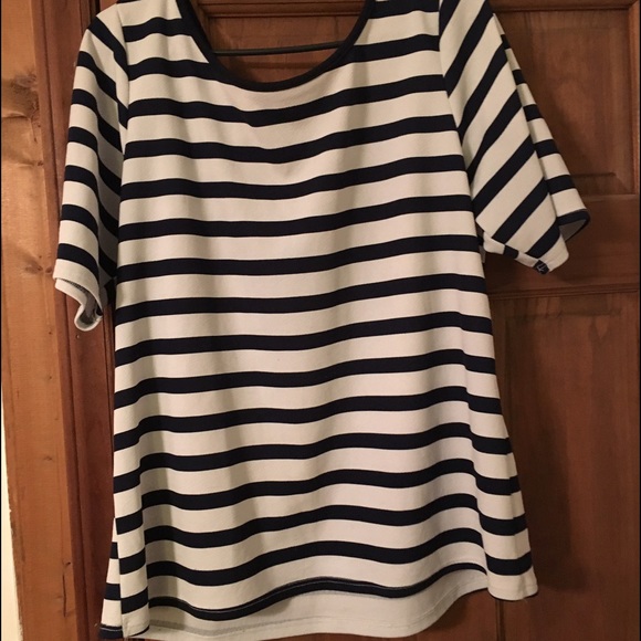 Navy and white shirt