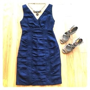 Nanette Lepore ruched navy dress, size 2