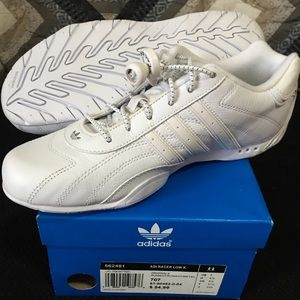 Adidas-Adi racer low. All white size 5