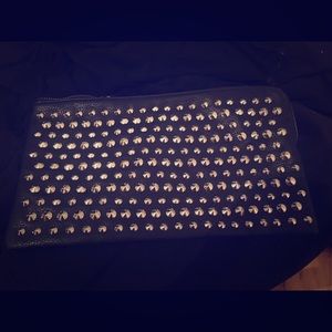 Forever 21 black spiked clutch
