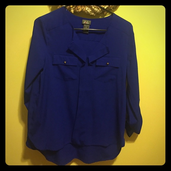 Royal blue blouse
