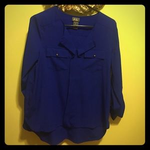 Royal blue blouse