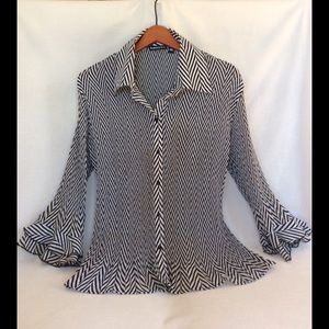 Stretch Accordion Pleat Blouse