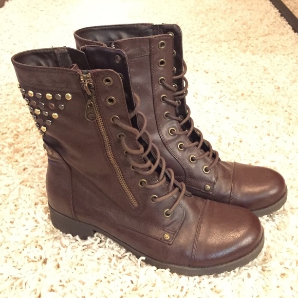 Guess Studded Combat Boots - size 7.5