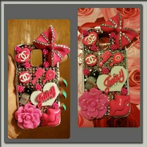 Samsung Galaxy s5 case pink white cheetah