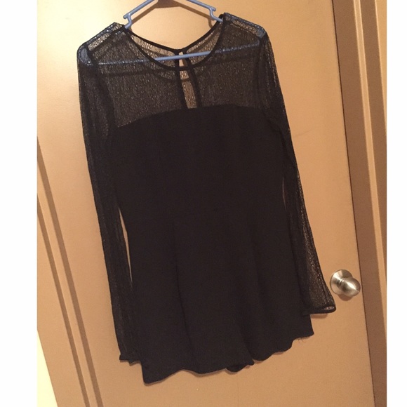Black lace romper