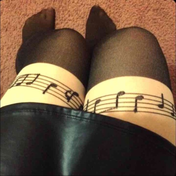 LOVEsick Music Notes Faux Tights