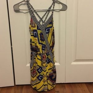 Multi-colored crossback romper !
