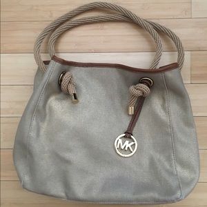 Michael Kors Gold Canvas Bag