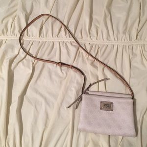 Light pink/white Guess cross body purse