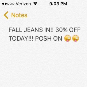30% OFF CLOSET!!! Fall styles in!!