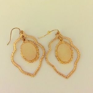 Fransecsa's Gold & White Earrings