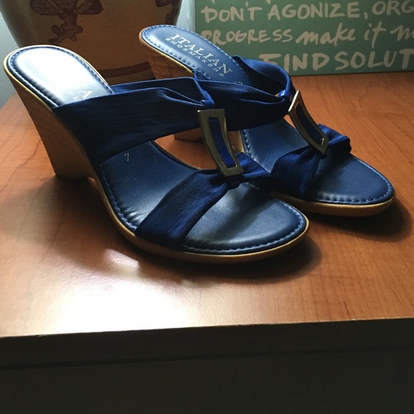 Royal blue wedges