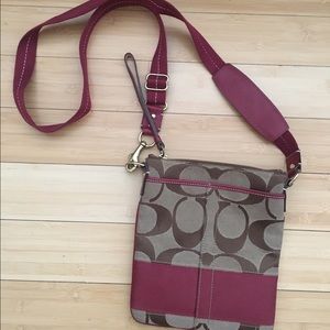 Coach Crossbody Maroon Bag