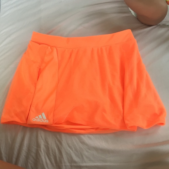 NWOT Neon Orange Adidas Skort
