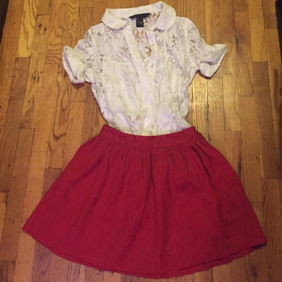 Marc by Marc Jacobs Lace Button Up Blouse - Picture 2 of 4