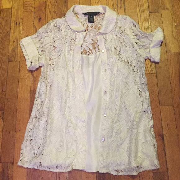 Marc by Marc Jacobs Lace Button Up Blouse - Picture 4 of 4