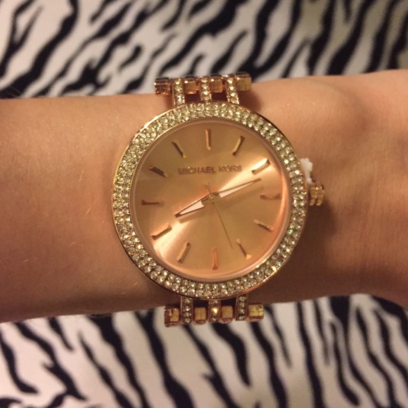 MK rose gold watch