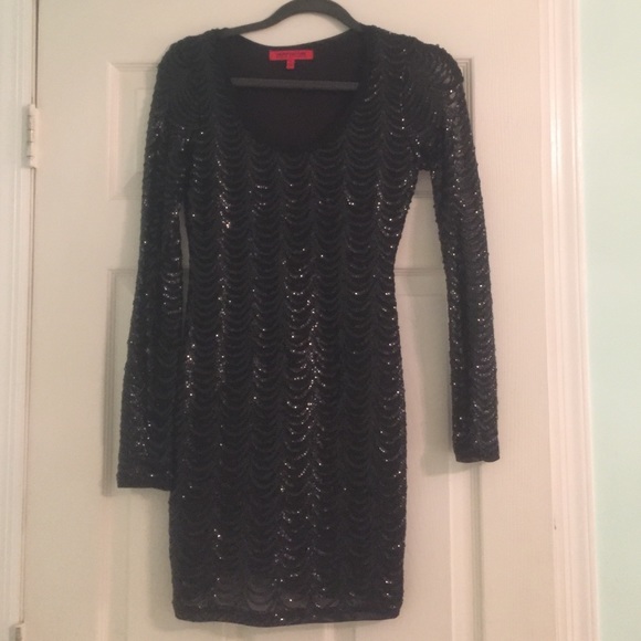 Black sequined dress