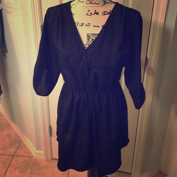 Black Juniors day or evening dress