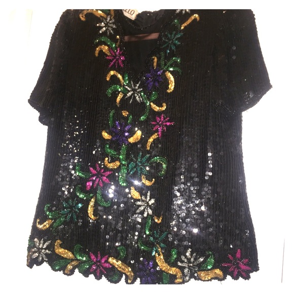 Vintage 80's sequin top