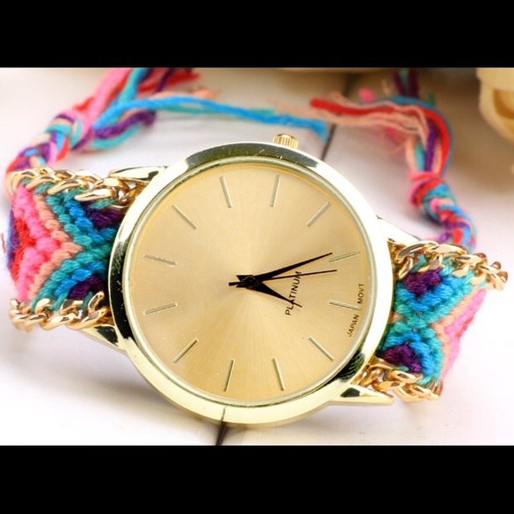 🎉NEW ITEM🎉Ladies, multicolored, woven wristwatch - Picture 3 of 4