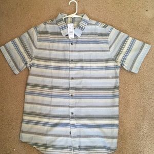 On The Byas blue button down