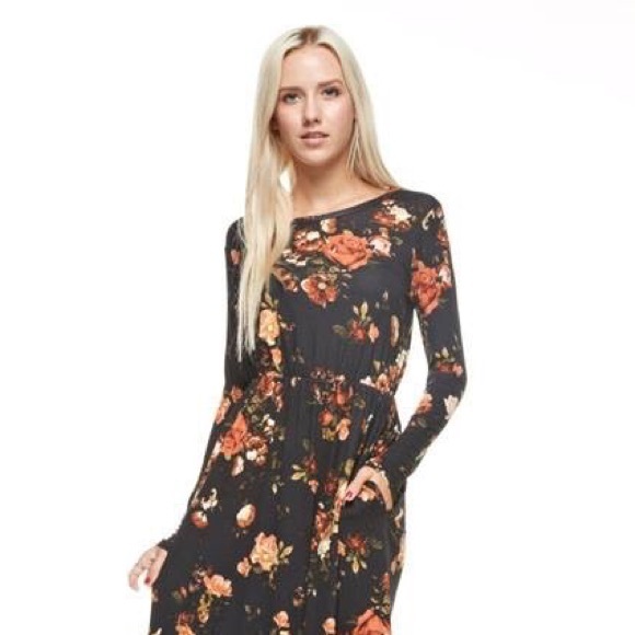 Floral Cynthia Dress - Empire Waist - Picture 3 of 4