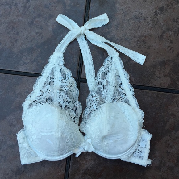 White Lace Halter Bralette