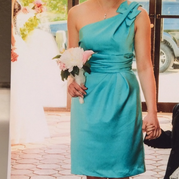 David's bridal turquoise dress