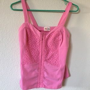 Pink corset style top