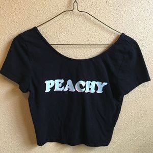 black H&M Divided crop top