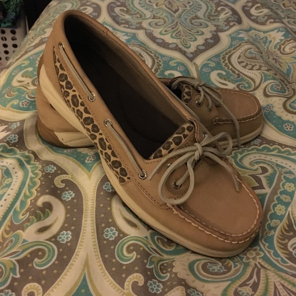 Sperry Angelfish Leopard Boat Shoes