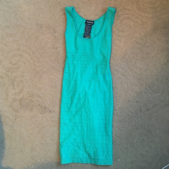 Bebe Emerald Green Bodycon Dress