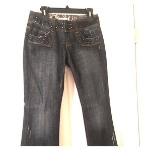 Black crystal jeans size 7/8