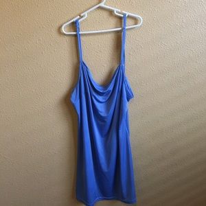 light blue slip dress