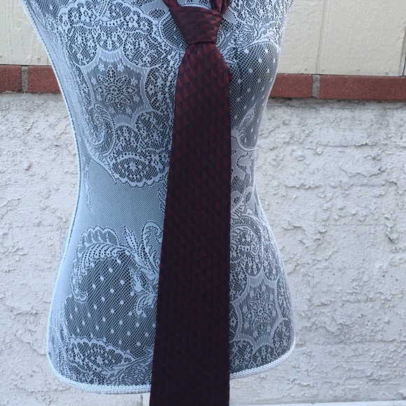 3 Ties Burgundy, Blue and Yellowish/Gray - Picture 4 of 4