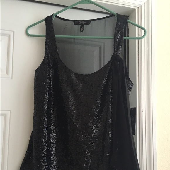 NWT Jessica Simpson Black Sequin Tank