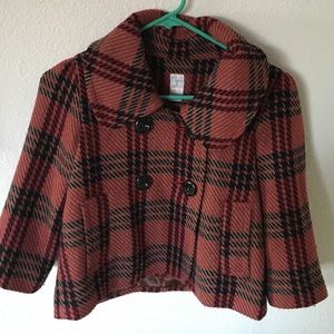 Aqua Plaid Poncho Top